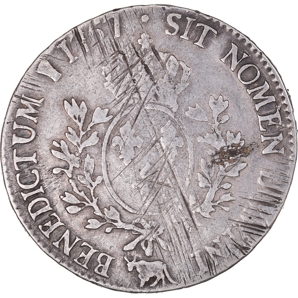 Moeda, França, Louis XV, Écu de Béarn au bandeau, 1767, Pau, VF(30-35)