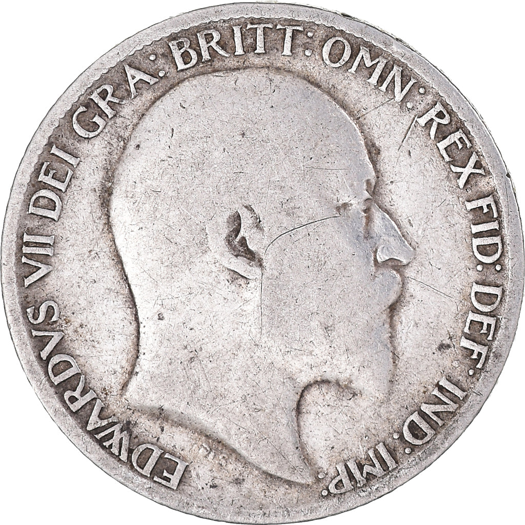 Monnaie, Grande-Bretagne, Edward VII, 6 Pence, 1907, TB+, Argent, KM:799
