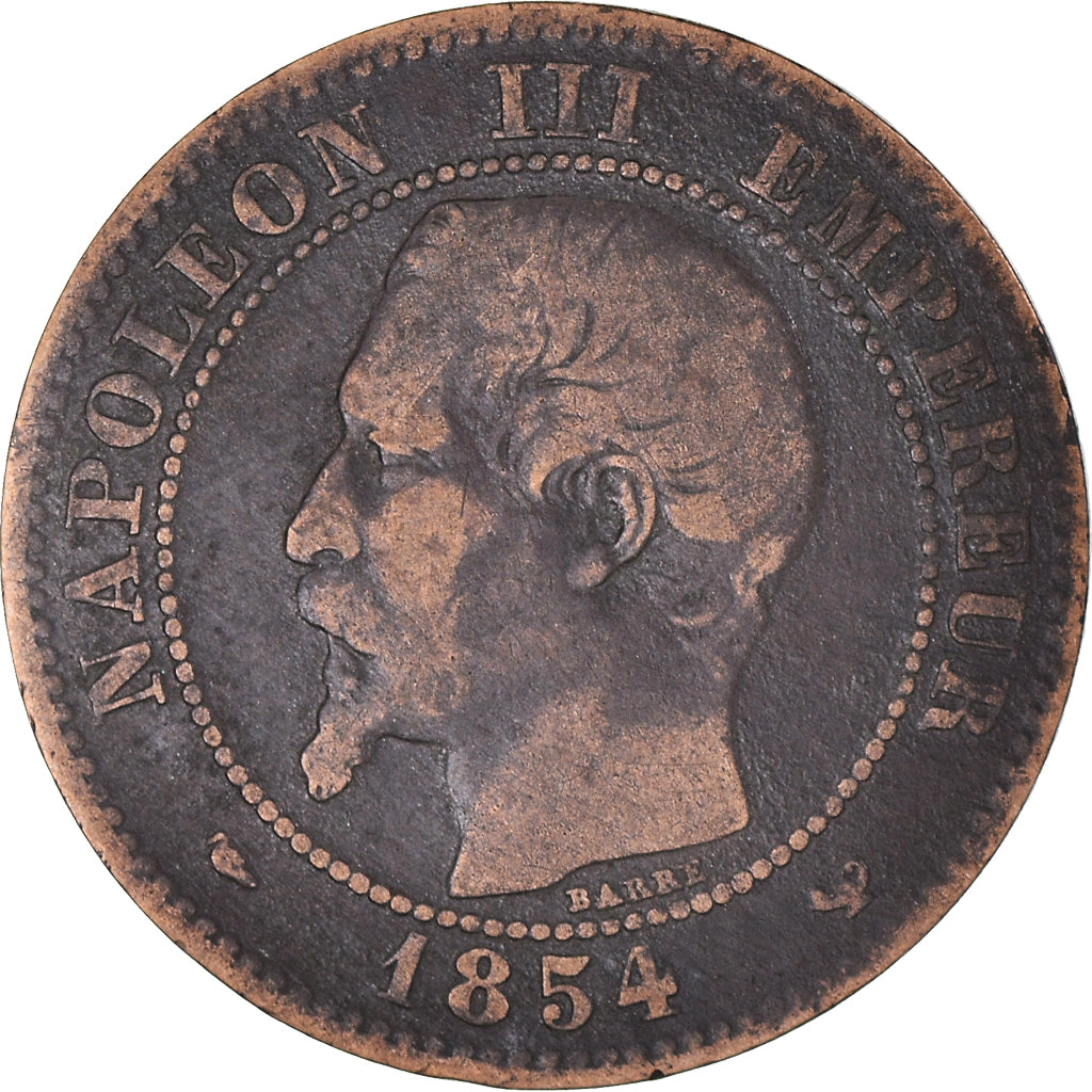 Münze, Frankreich, Napoleon III, 2 Centimes, 1854, Lille, S+, Bronze, KM:776.7