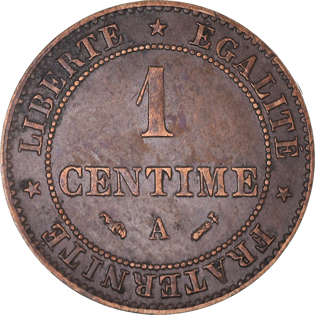 Moneta, Francja, Cérès, Centime, 1894, Paris, AU(50-53), Brązowy, KM:826.1
