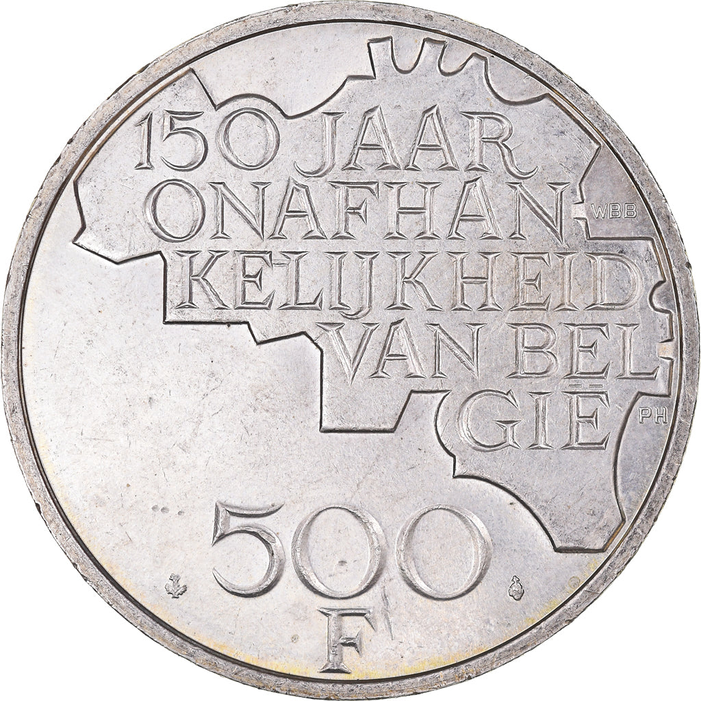 Moneta, Belgia, 500 Francs, 500 Frank, 1980, Brussels, AU(50-53), Miedź i