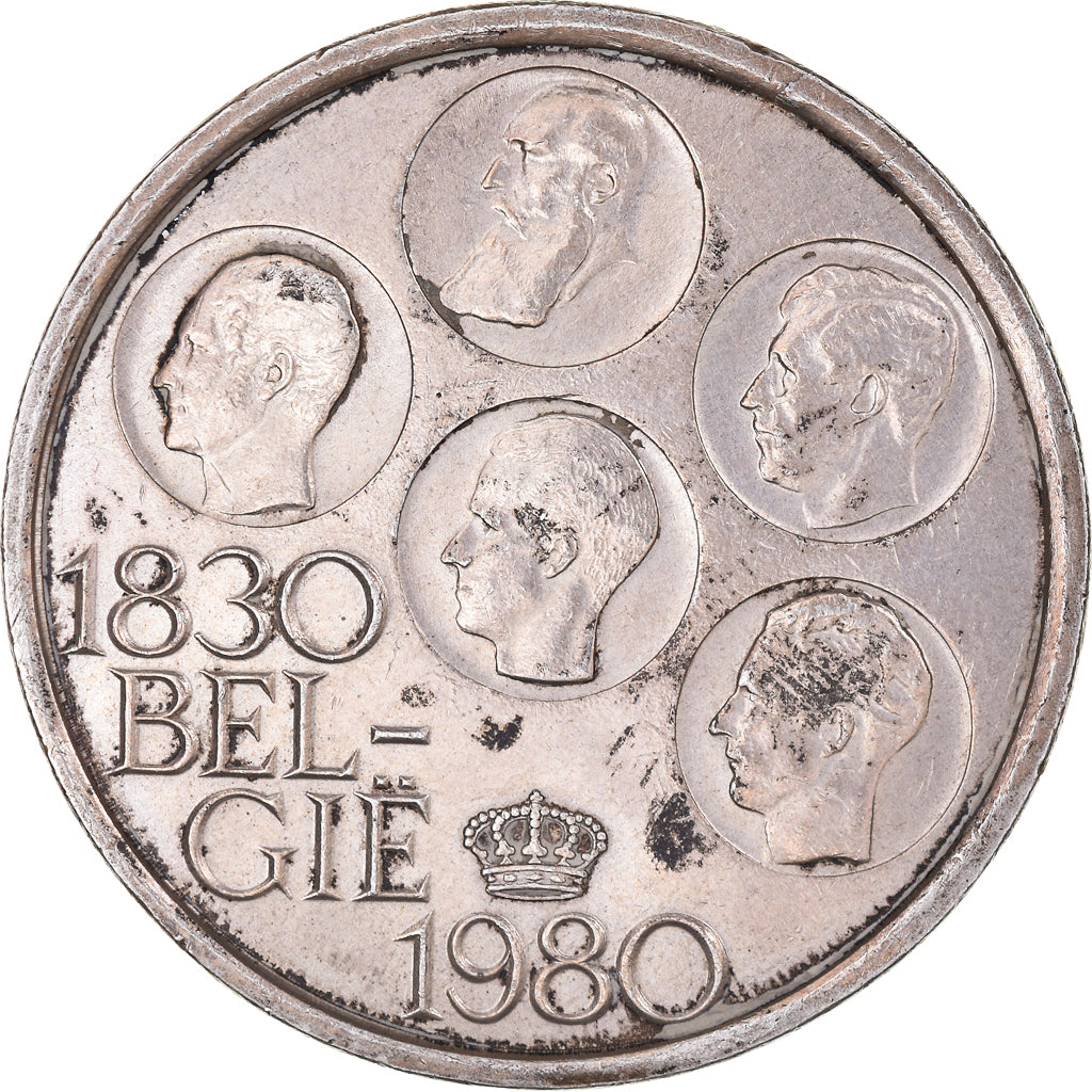 Coin, Belgium, 500 Francs, 500 Frank, 1980, Brussels, AU(50-53), Silver Clad