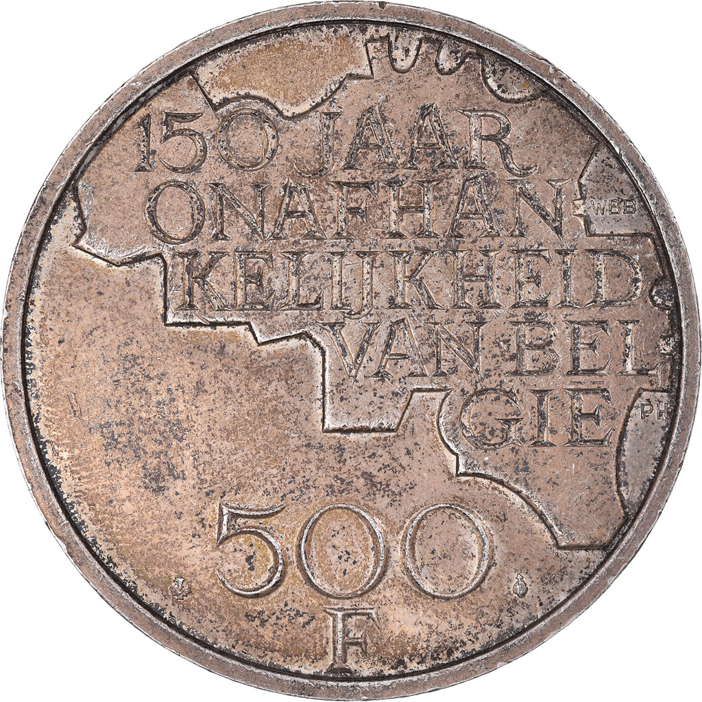 Moneta, Belgio, 500 Francs, 500 Frank, 1980, Brussels, BB+, Rame-nichel