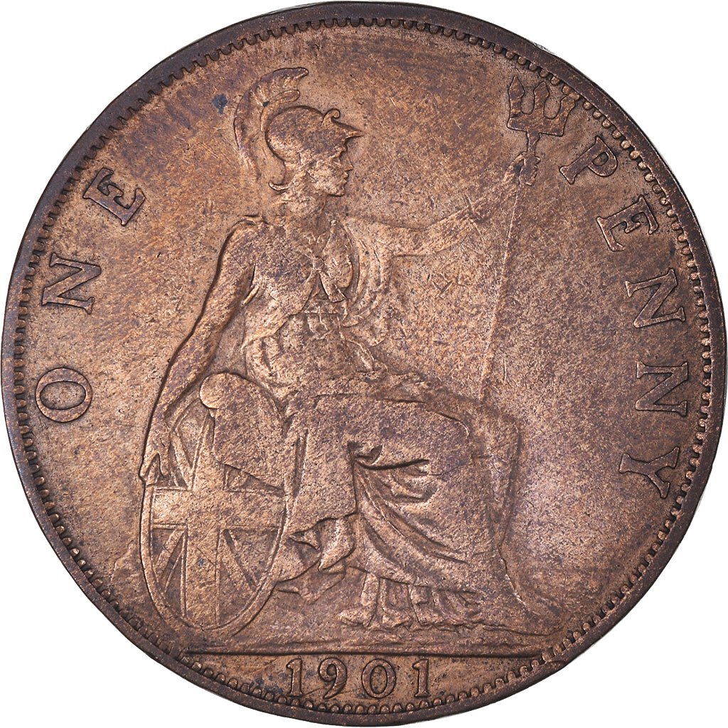 Moneta, Gran Bretagna, Victoria, Penny, 1901, BB, Bronzo, KM:790