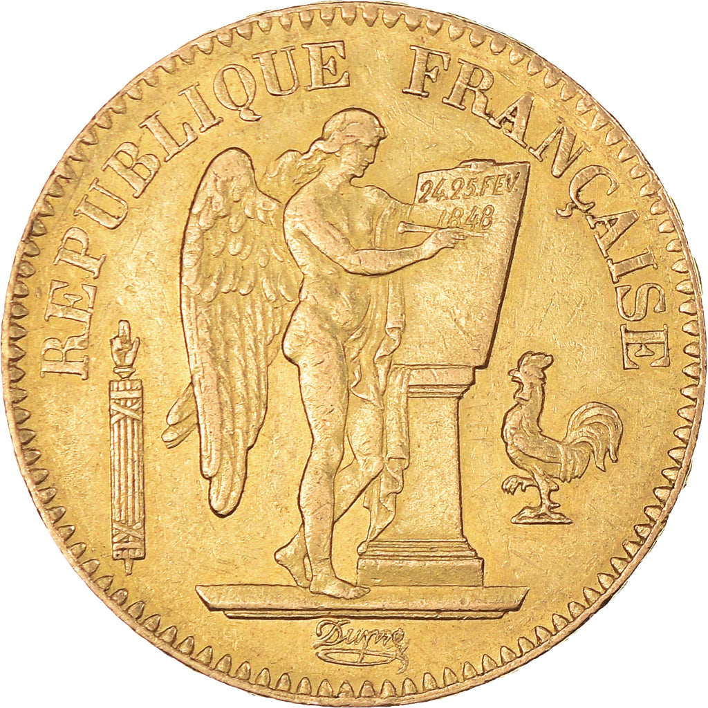 Moneta, Francja, Génie, 20 Francs, 1848, Paris, EF(40-45), Złoto, KM:757