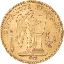 Moeda, França, Génie, 20 Francs, 1871, Paris, AU(50-53), Dourado, KM:825