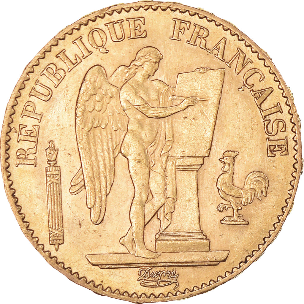 Moneta, Francia, Génie, 20 Francs, 1876, Paris, BB+, Oro, KM:825, Gadoury:1063