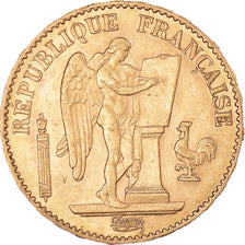 Moneta, Francia, Génie, 20 Francs, 1876, Paris, BB+, Oro, KM:825, Gadoury:1063