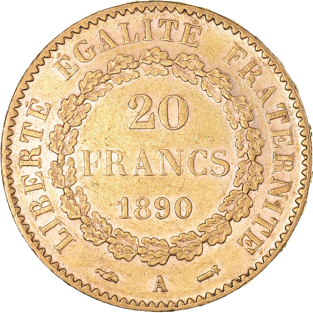 Monnaie, France, Génie, 20 Francs, 1890, Paris, TTB+, Or, Gadoury:1063, KM:825