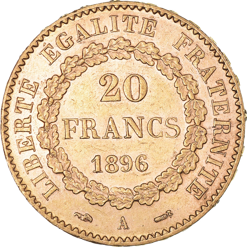 Monnaie, France, Génie, 20 Francs, 1896, Paris, SUP, Or, Gadoury:1063, KM:825