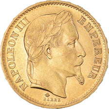 Moneda, Francia, Napoleon III, 20 Francs Or, 1868, Paris, MBC+, Oro, KM:801.1