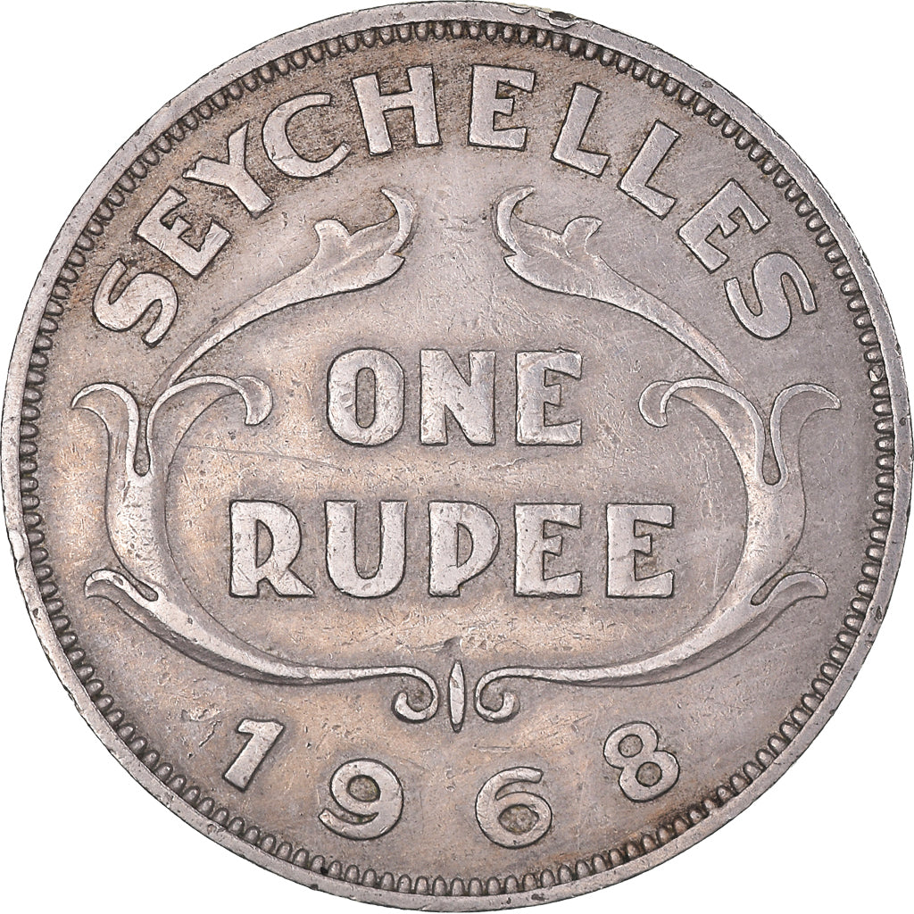 Moneta, Seychelles, Elizabeth II, Rupee, 1968, BB, Rame-nichel, KM:13