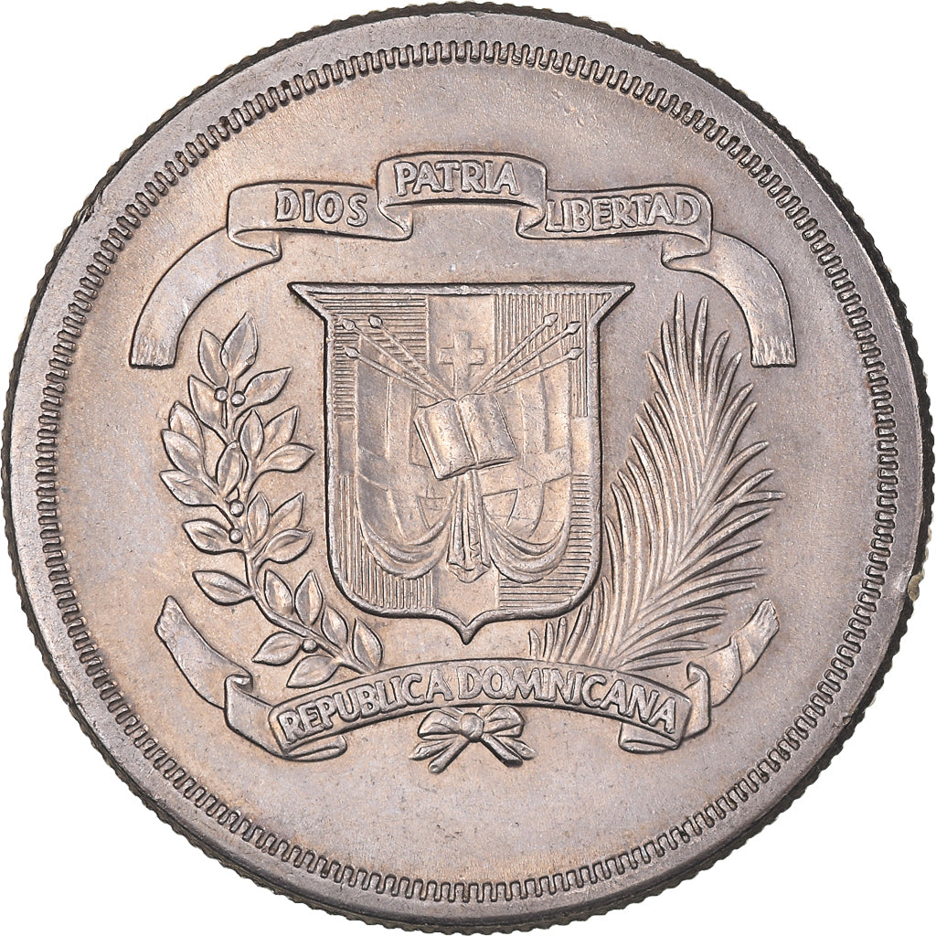 Moeda, República Dominicana, 1/2 Peso, 1979, AU(50-53), Cobre-níquel, KM:52
