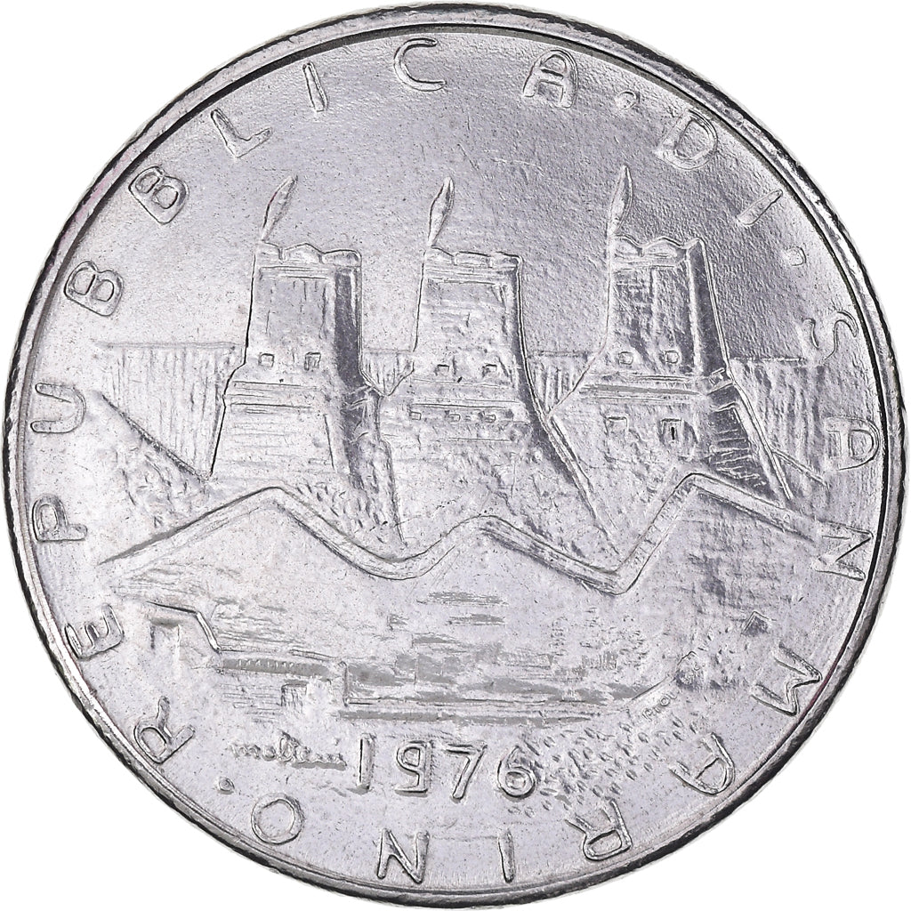 Münze, San Marino, 100 Lire, 1976, SS+, Stahl, KM:57