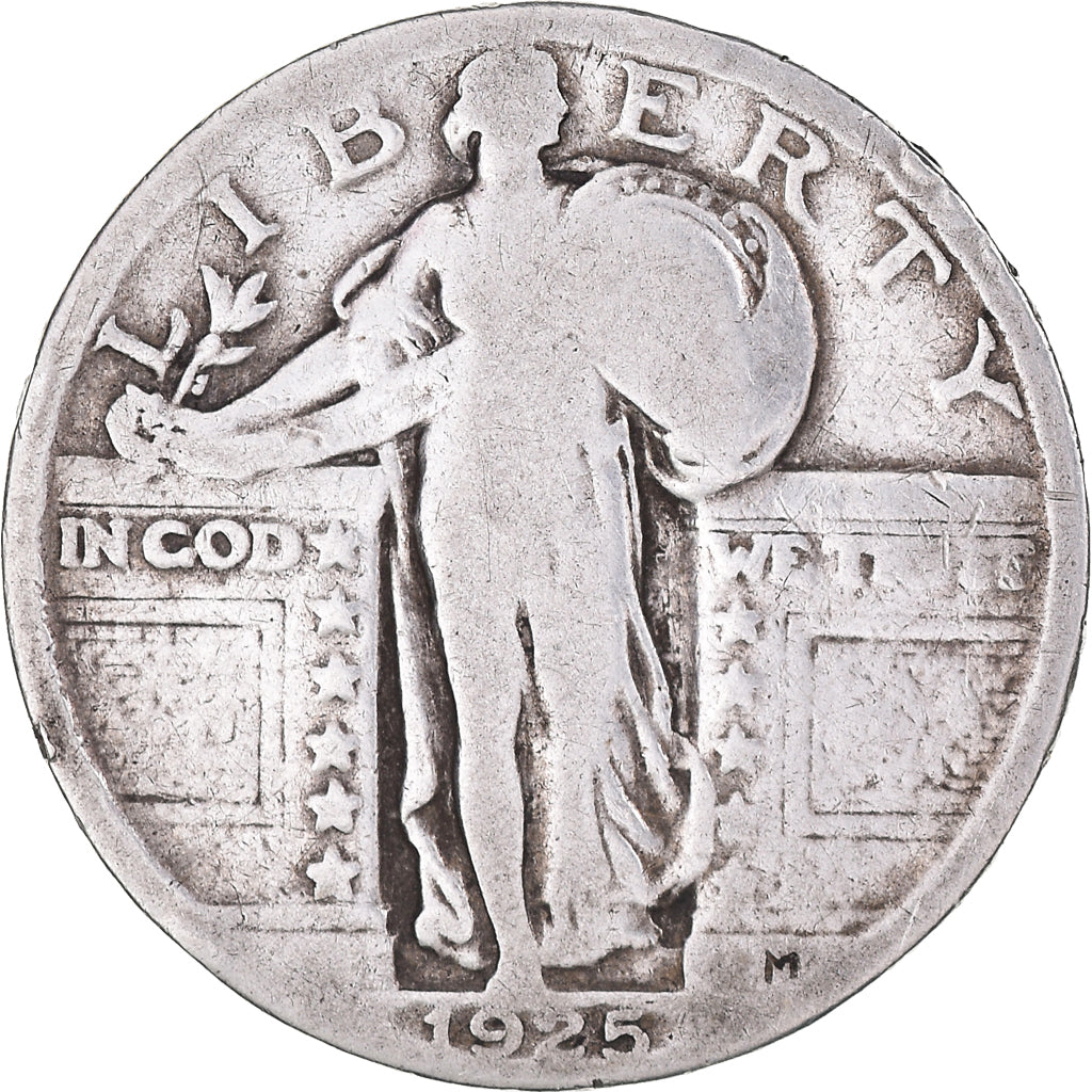 Monnaie, États-Unis, Standing Liberty Quarter, 1925, Philadelphie, TB, Argent