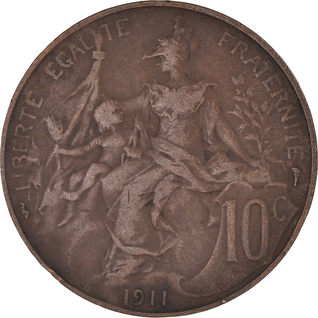 Coin, France, Dupuis, 10 Centimes, 1911, Paris, EF(40-45), Bronze, KM:843