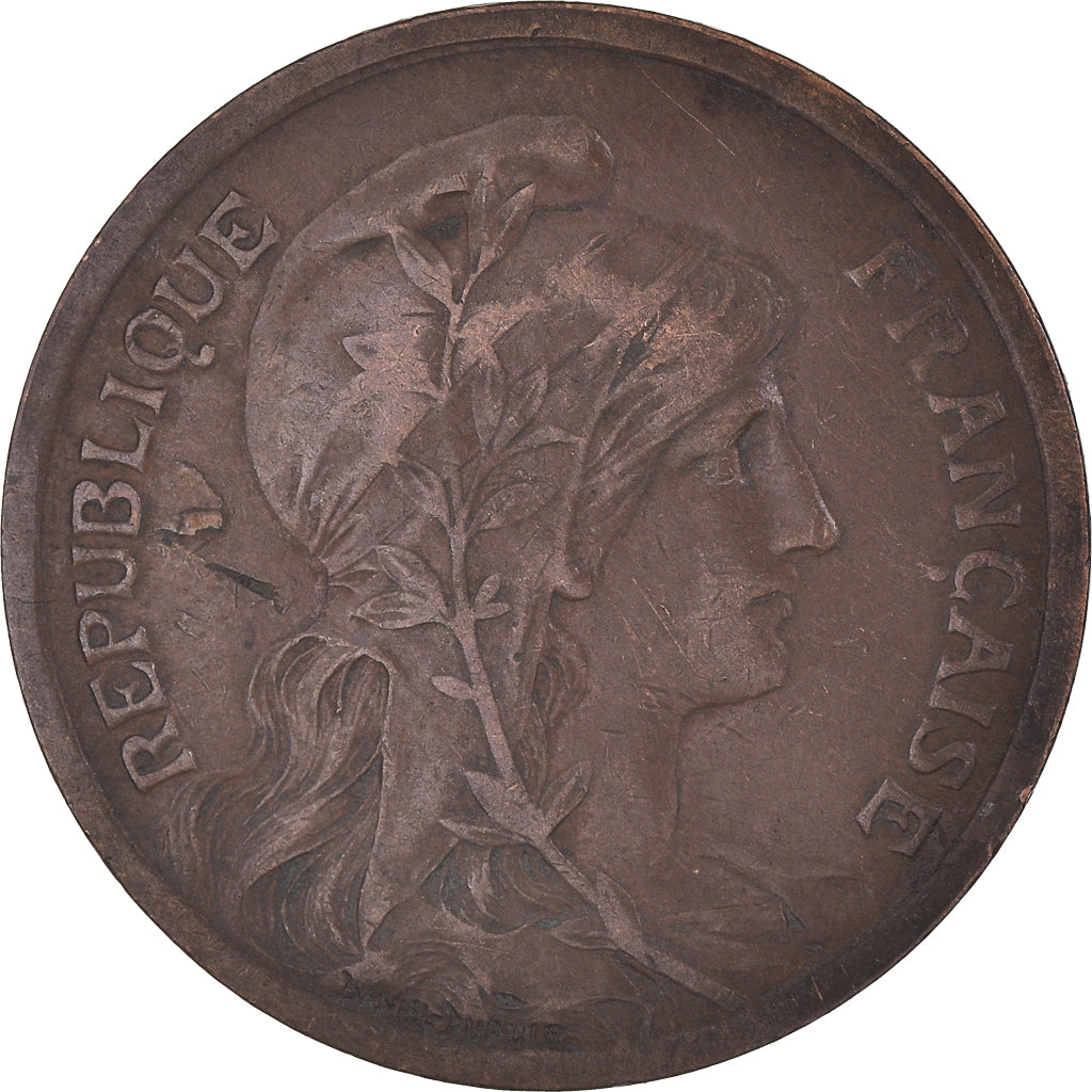 Moneta, Francia, Dupuis, 10 Centimes, 1916, Paris, BB, Bronzo, KM:843