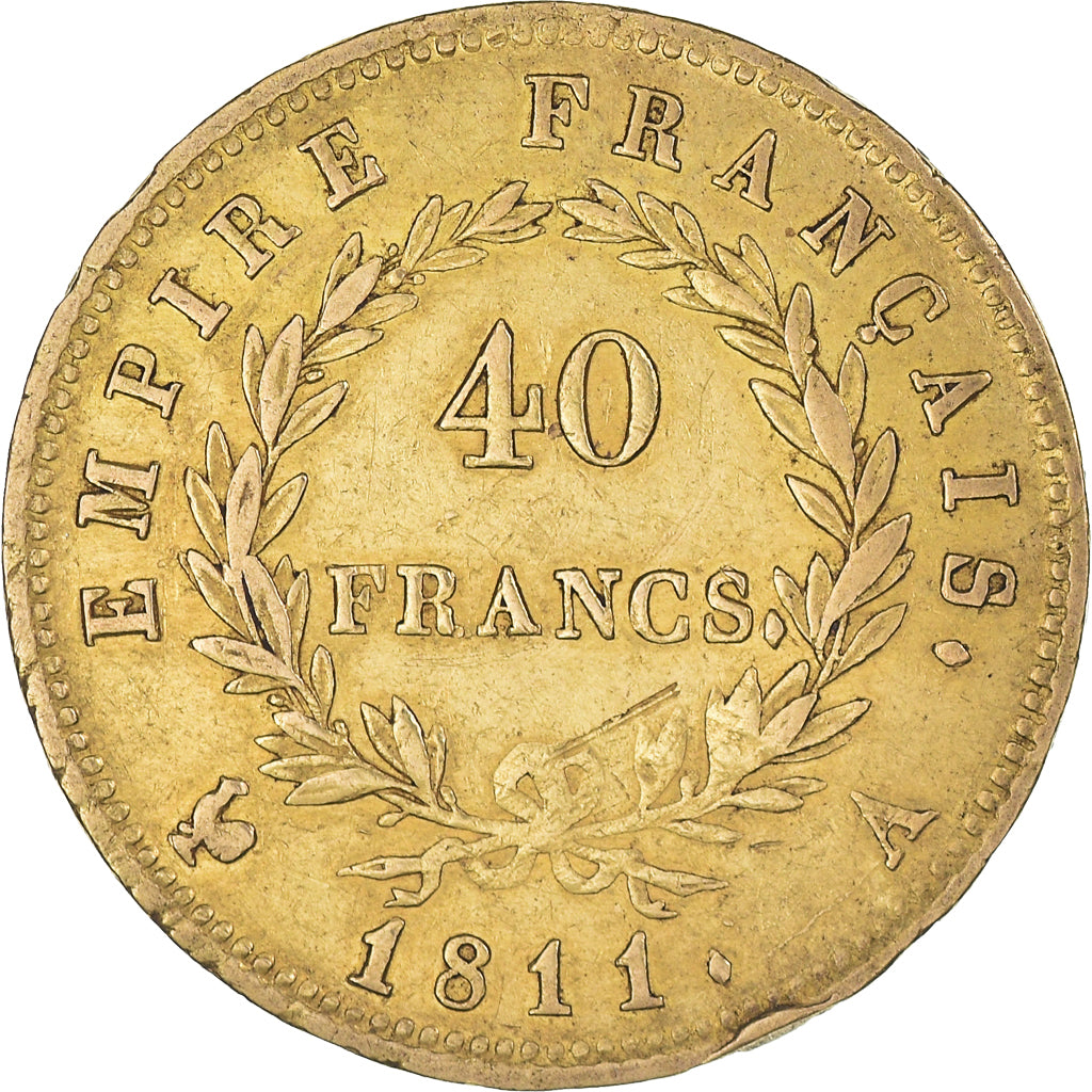 Monnaie, France, Napoléon I, 40 Francs, 1811, Paris, TTB, Or, Gadoury:1084