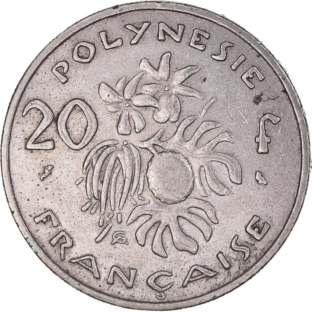 Moneda, Polinesia francesa, Semeuse, 20 Francs, 1970, Paris, MBC, Níquel, KM:6