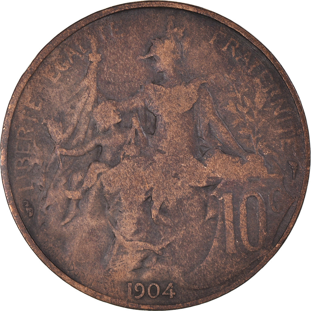 Monnaie, France, Dupuis, 10 Centimes, 1904, Paris, TB, Bronze, Gadoury:277
