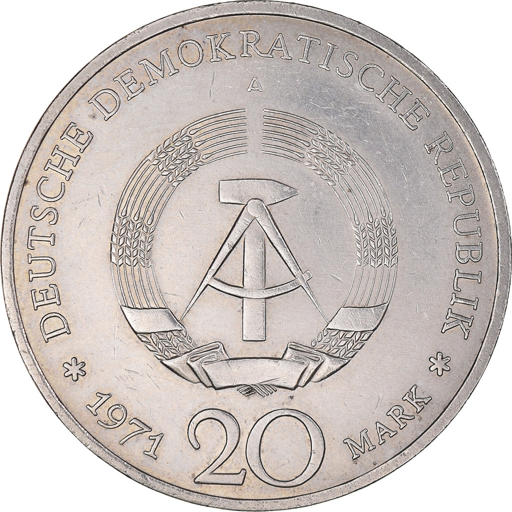 Moneta, REPUBBLICA DEMOCRATICA TEDESCA, 20 Mark, 1971, Berlin, SPL-
