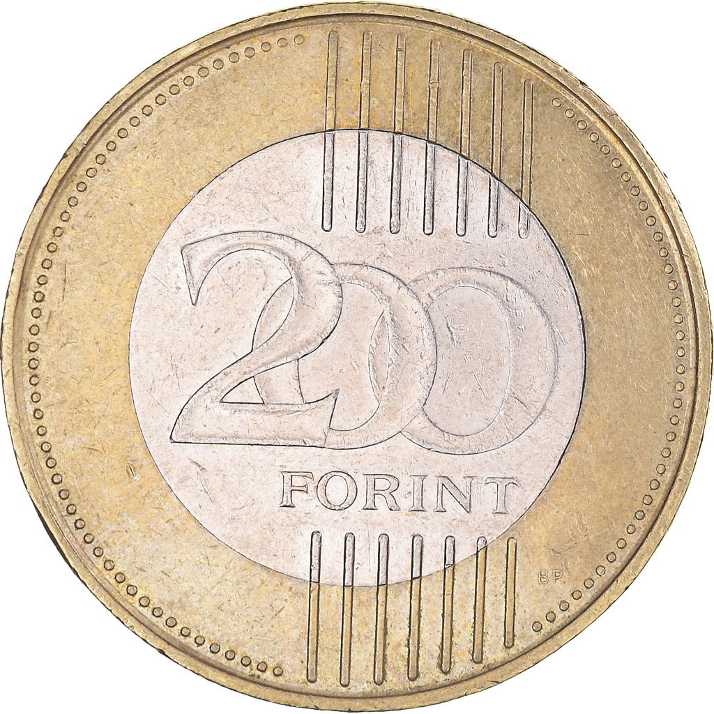 Coin, Hungary, 200 Forint, 2010, Budapest, EF(40-45), Bi-Metallic, KM:826