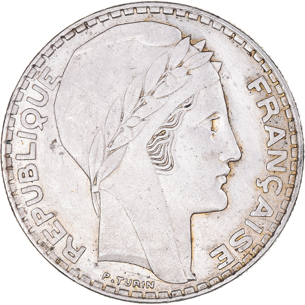 Münze, Frankreich, Turin, 20 Francs, 1938, Paris, SS+, Silber, KM:879