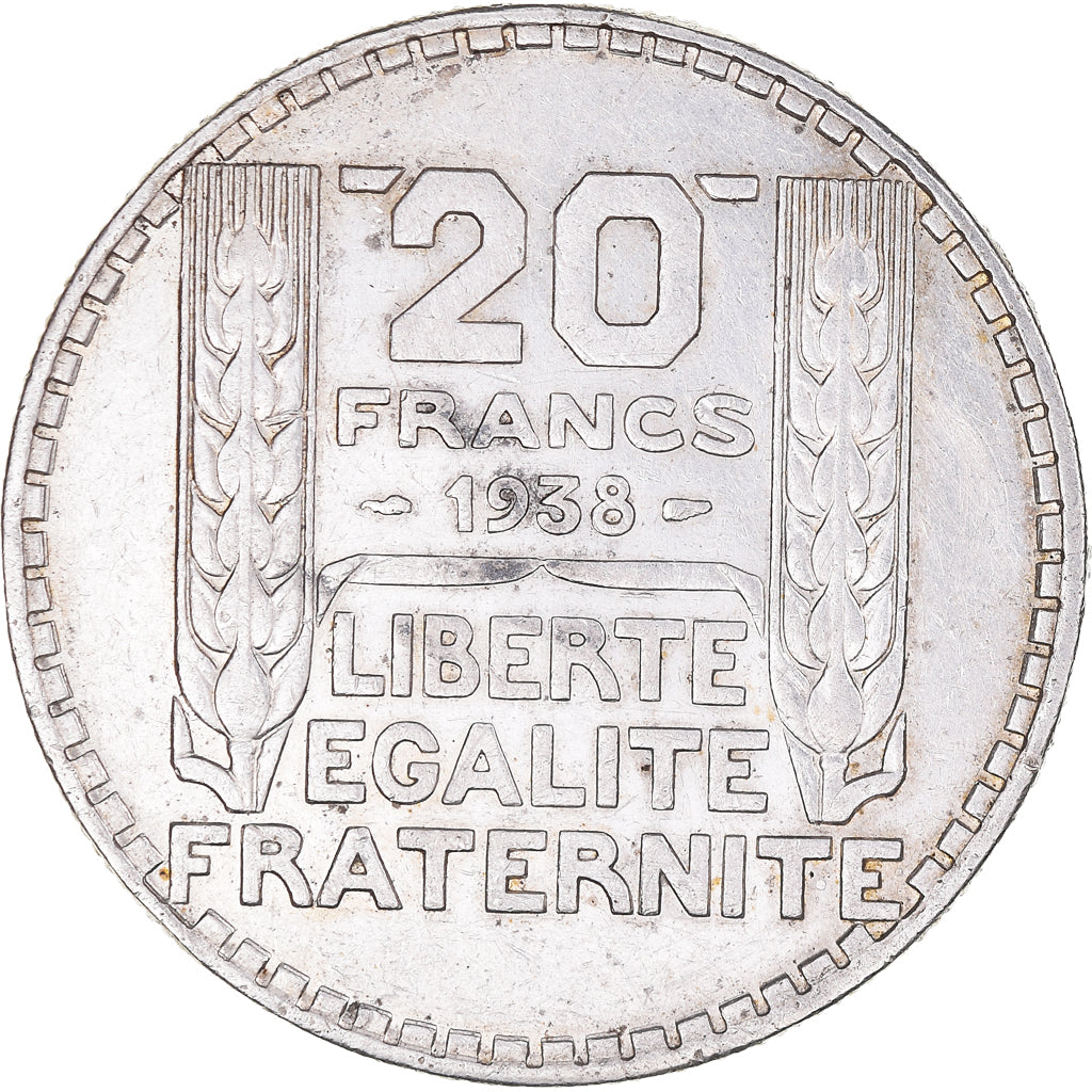 Münze, Frankreich, Turin, 20 Francs, 1938, Paris, SS+, Silber, KM:879