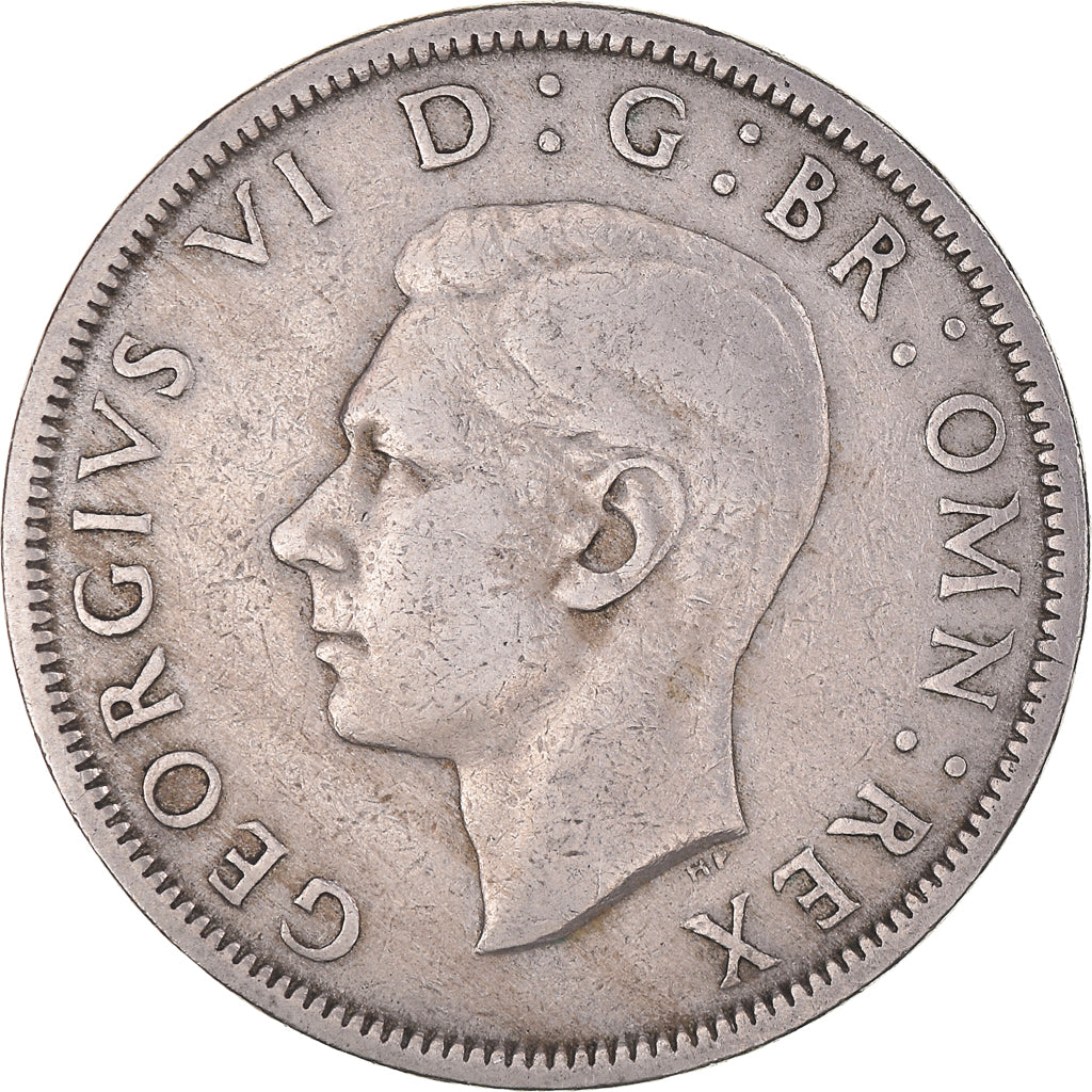 Munten, Groot Bretagne, George VI, 1/2 Crown, 1951, ZF, Cupro-nikkel, KM:879