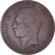 Münze, Griechenland, George I, 10 Lepta, 1882, Paris, S+, Kupfer, KM:55