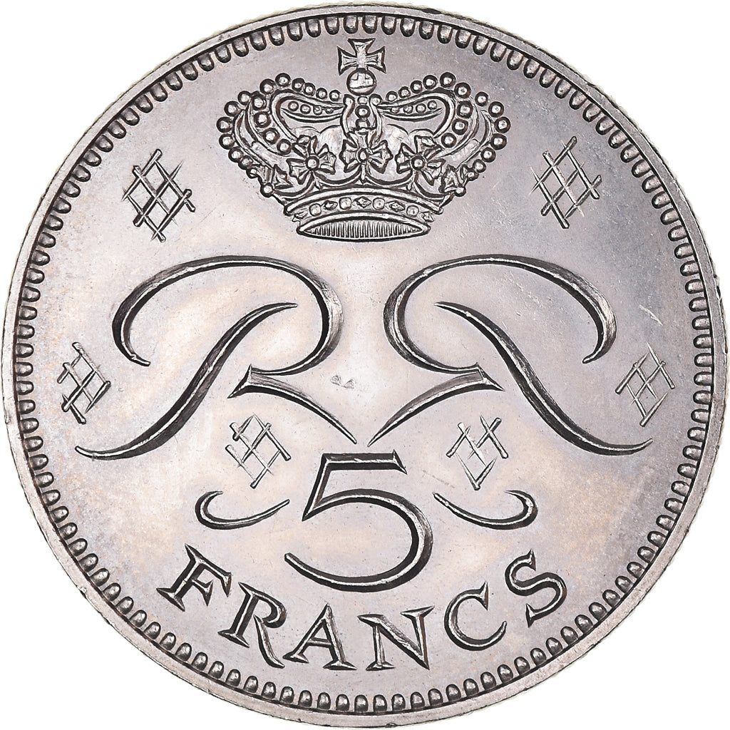 Munten, Monaco, Rainier III, 5 Francs, 1978, PR+, Cupro-nikkel, KM:150