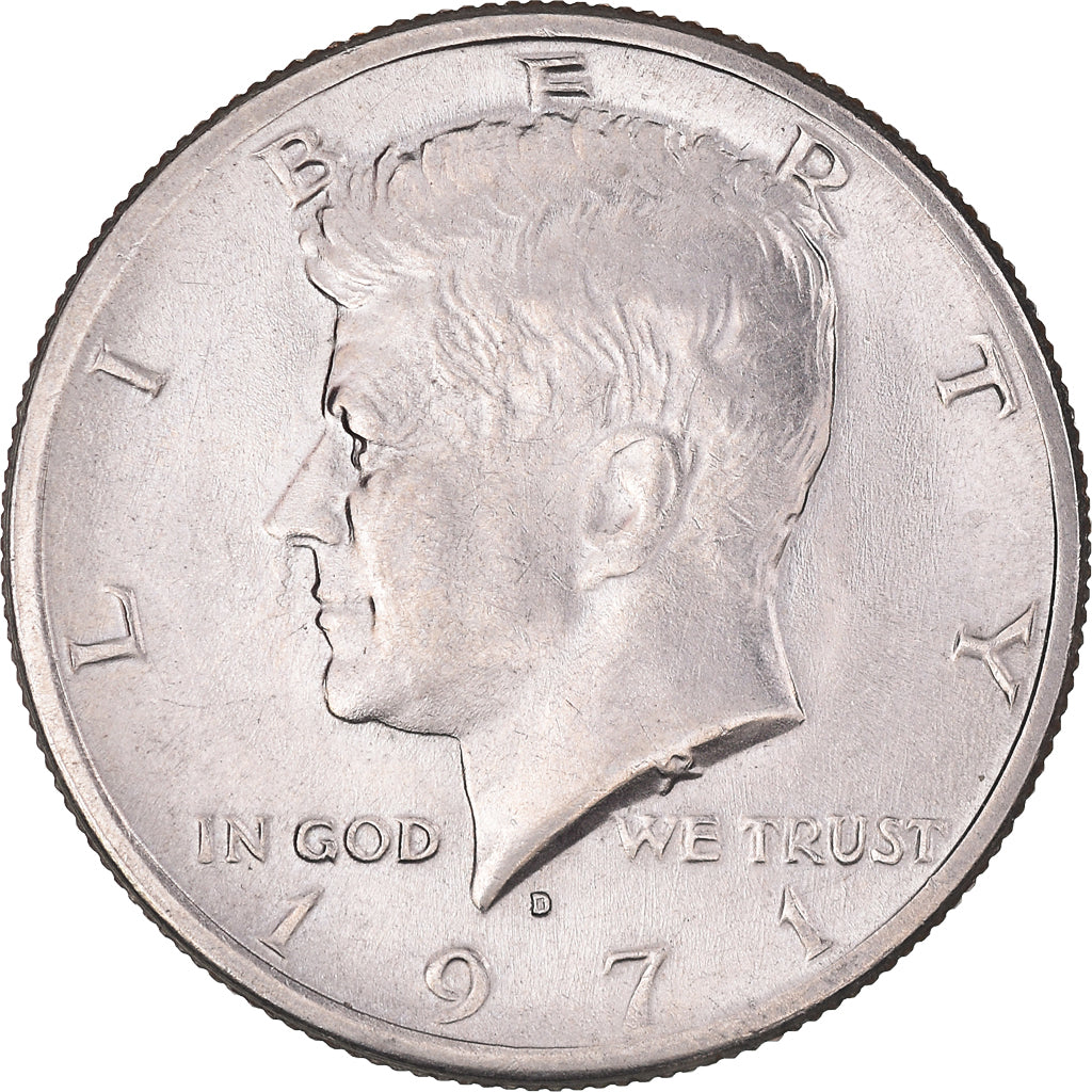 Coin, United States, Kennedy, Half Dollar, 1971, Denver, AU(55-58)