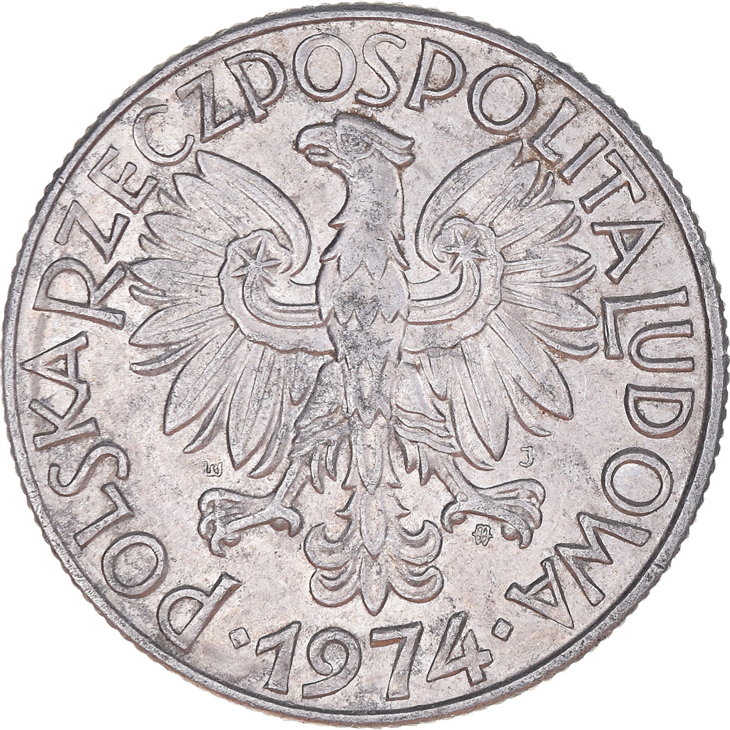 Monnaie, Pologne, 5 Zlotych, 1974, Warsaw, TTB+, Aluminium, KM:47
