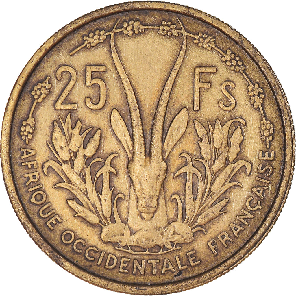 Monnaie, Afrique-Occidentale française, 25 Francs, 1956, TTB, Bronze-Aluminium