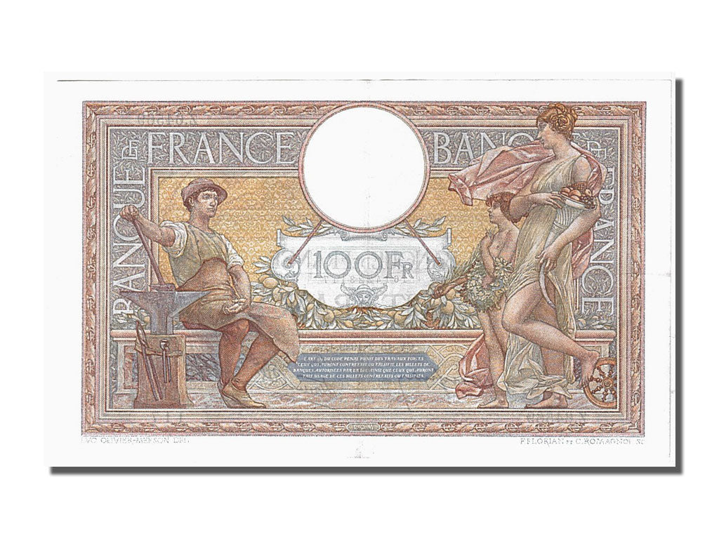 France, 100 Francs, 100 F 1908-1939 ''Luc Olivier Merson'', 1939, KM #86b,...