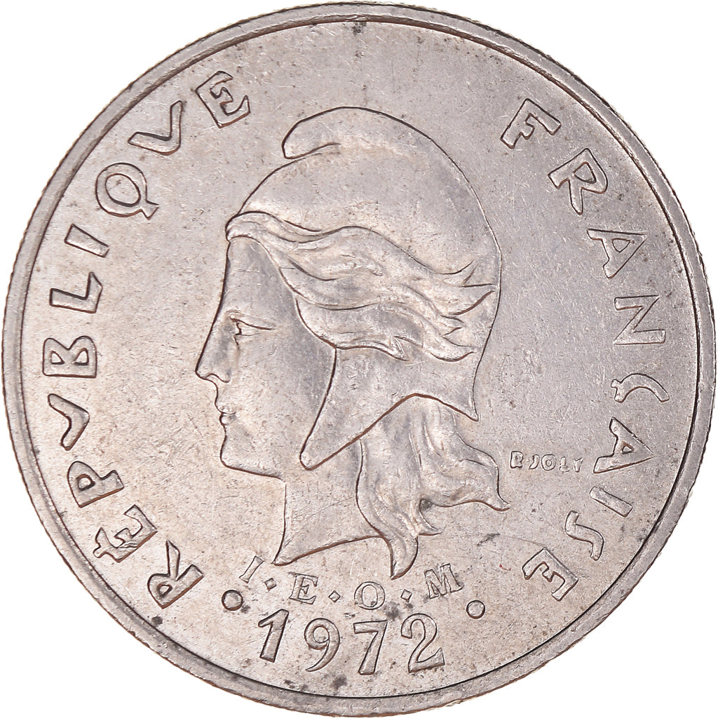Coin, French Polynesia, 20 Francs, 1972, Paris, EF(40-45), Nickel, KM:9