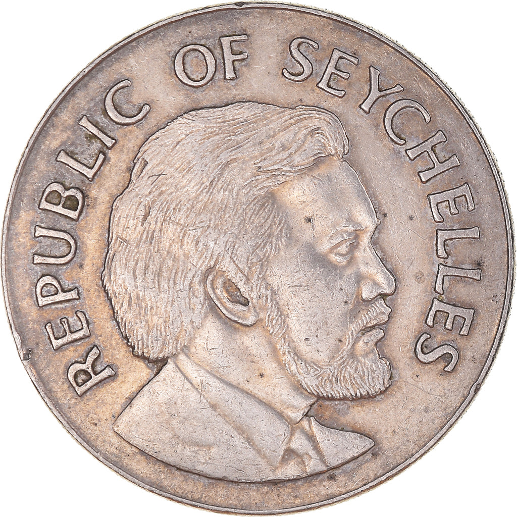 Coin, Seychelles, Rupee, 1976, British Royal Mint, EF(40-45), Copper-nickel