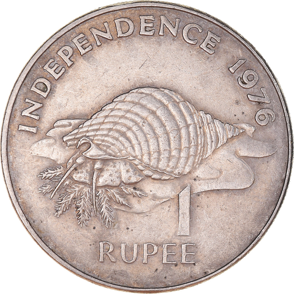 Coin, Seychelles, Rupee, 1976, British Royal Mint, EF(40-45), Copper-nickel