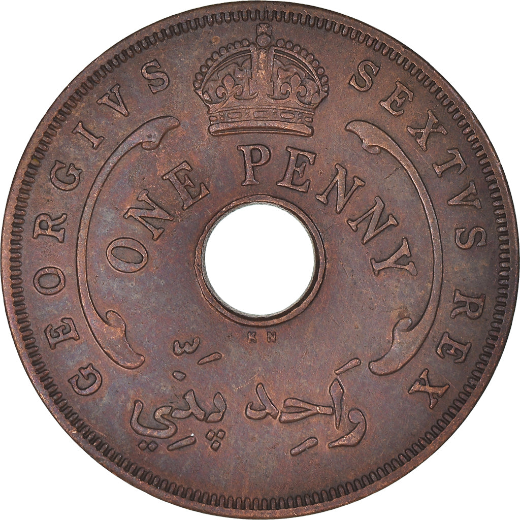 Monnaie, Afrique Occidentale britannique, George VI, Penny, 1952, Birmingham
