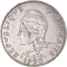Moneta, Polinesia francese, 20 Francs, 1998, Paris, BB, Nichel, KM:9