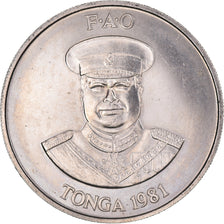 Moneta, Tonga, King Taufa'ahau Tupou IV, 20 Seniti, 1981, AU(55-58)