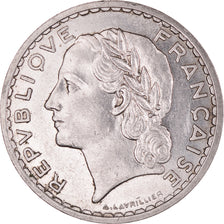Munten, Frankrijk, Lavrillier, 5 Francs, 1935, Paris, ZF+, Nickel, KM:888