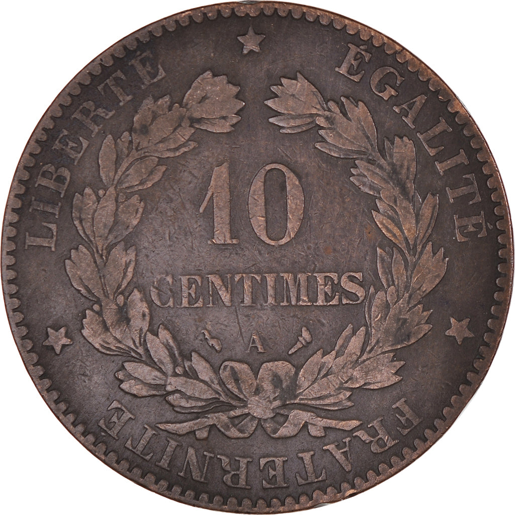Coin, France, Cérès, 10 Centimes, 1897, Paris, Torche, VF(30-35), Bronze