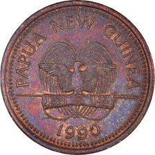 Münze, Papua New Guinea, 2 Toea, 1990, VZ, Bronze, KM:2