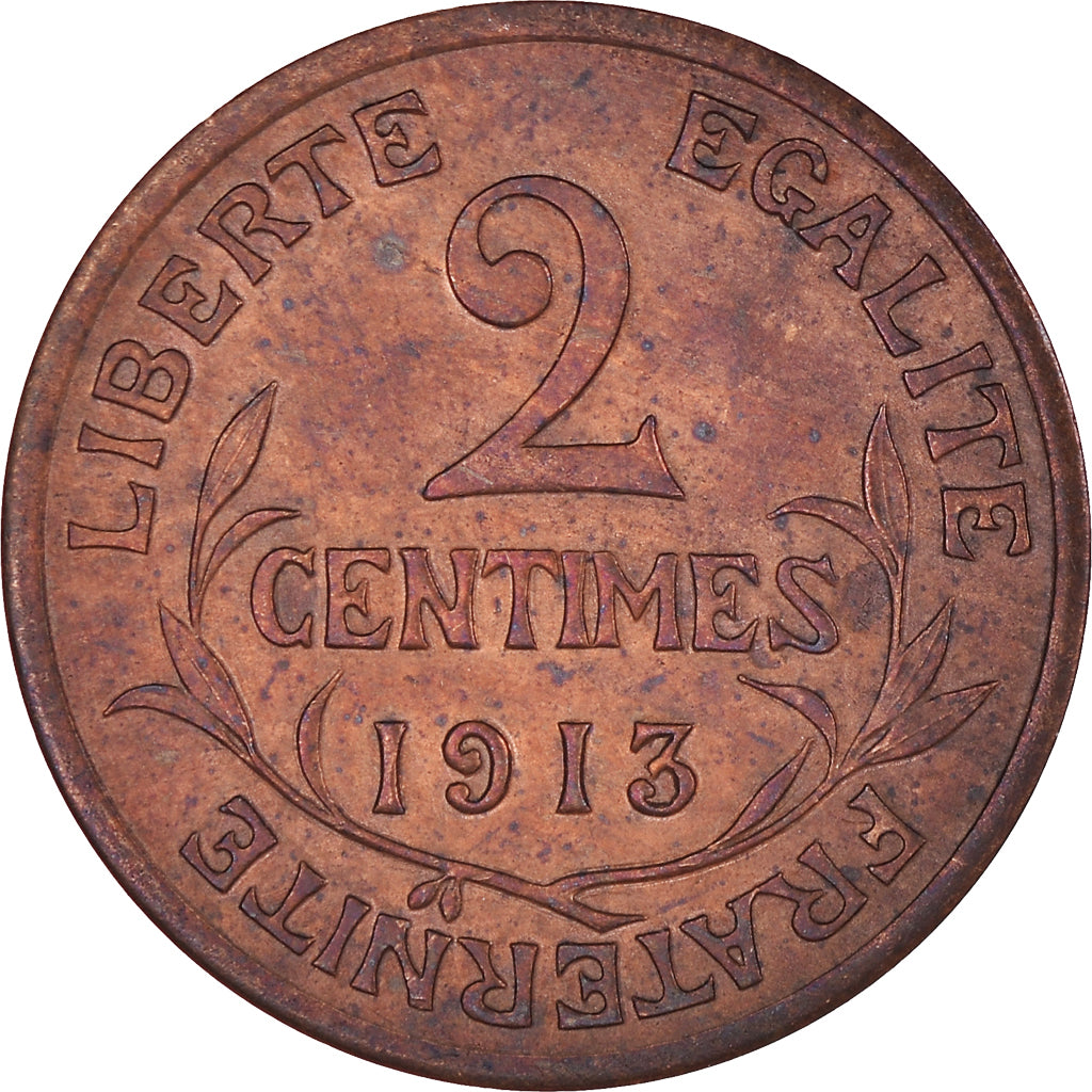 Coin, France, Dupuis, 2 Centimes, 1913, Paris, EF(40-45), Bronze, KM:841