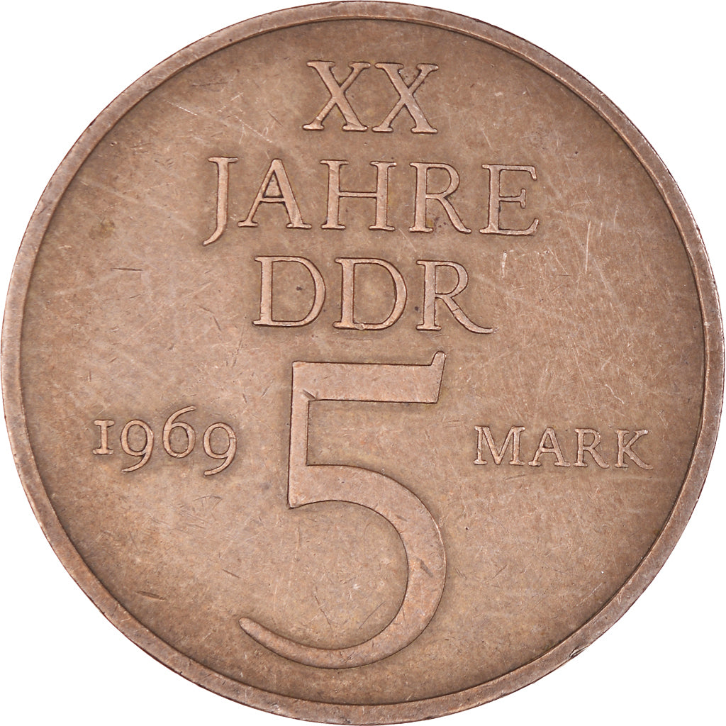 Coin, GERMAN-DEMOCRATIC REPUBLIC, 5 Mark, 1969, Berlin, EF(40-45)
