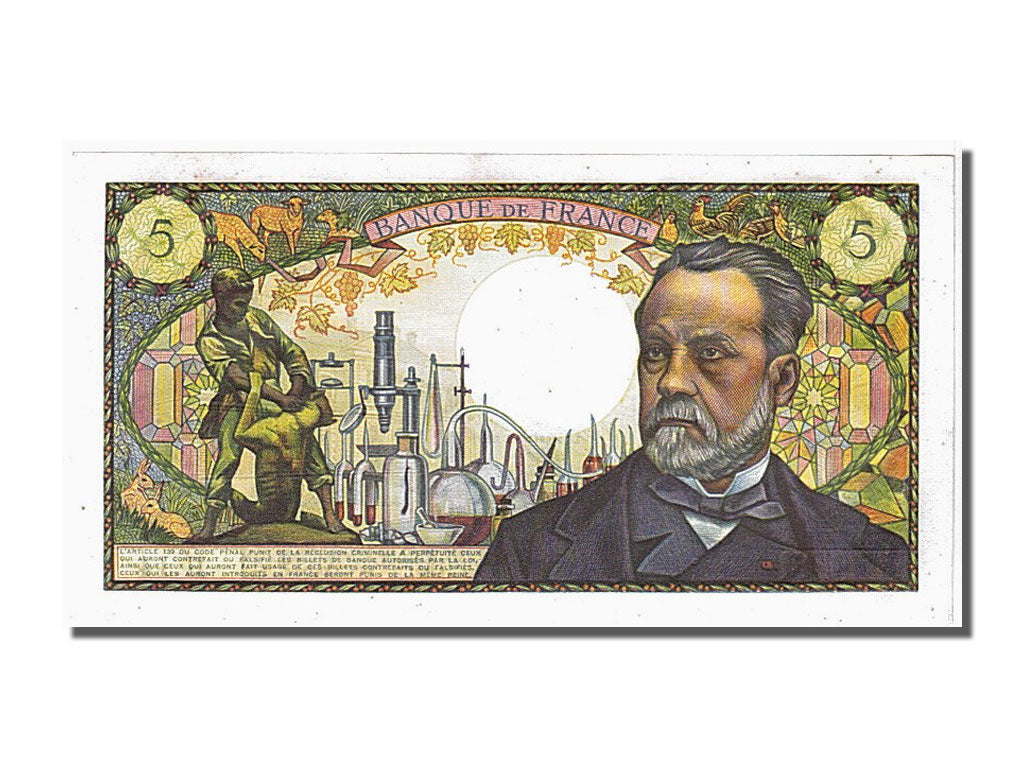 Banknote, France, 5 Francs, 5 F 1966-1970 ''Pasteur'', 1966, 1966-07-07
