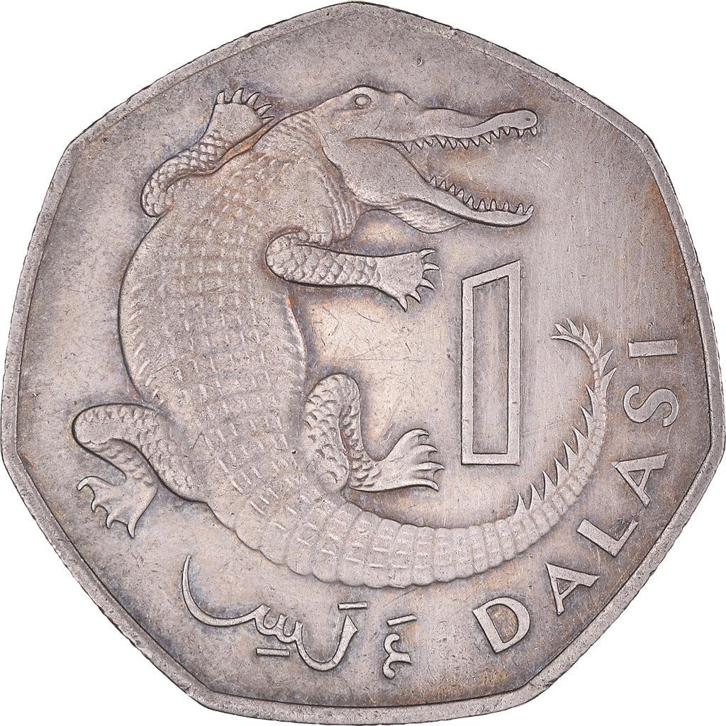 Coin, GAMBIA, THE, Dalasi, 1987, EF(40-45), Copper-nickel, KM:29
