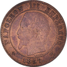Coin, France, Napoléon III, 2 Centimes, 1857, Rouen, VF(20-25), Bronze