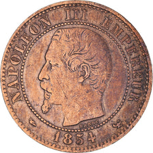 Moneta, Francia, Napoléon III, 2 Centimes, 1854, Lille, MB+, Bronzo, KM:776.7